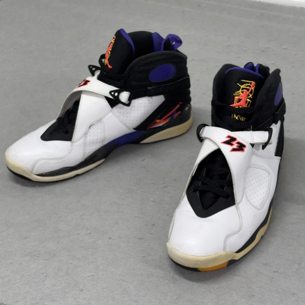 Jordan 8 Retro Three-Peat White Black True Red 305381-142 Mens 13